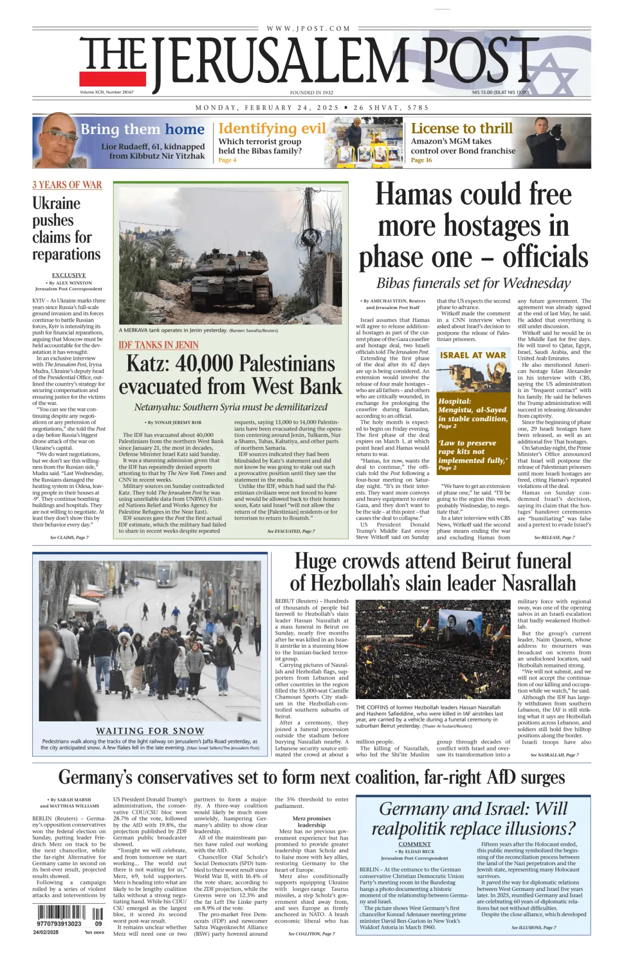 Prima-pagina-the jerusalem post-edizione-di-oggi-24-02-2025